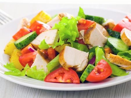 2. Salad With A Full-fat Dressing: