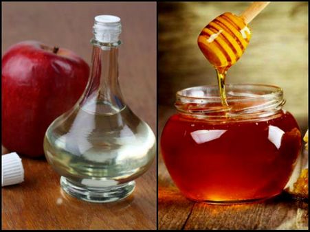 2. Apple Cider Vinegar And Honey: