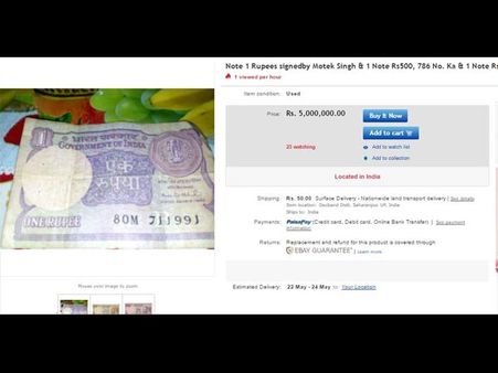 The Notes Are Auctioned On A Site...