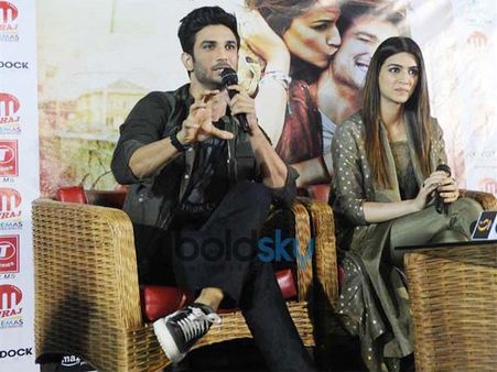 Sushant Singh Rajput and Kriti Sanon For Raabta Promotion In New Delhi