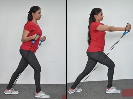 6. Front Curl Press: