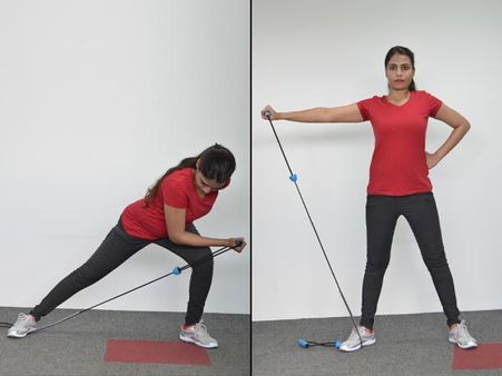 10. Side Lunge With Side Raise: