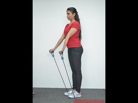 13. Standing Biceps Curl: