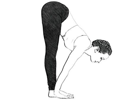 4. Uttanasana (The Forward Fold Pose)