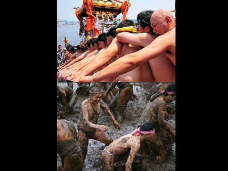 Naked Mud Wrestling!