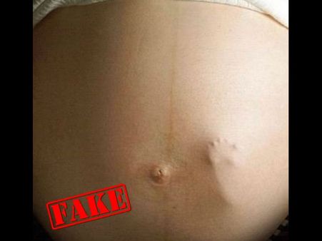 A Baby Kicking In The Womb