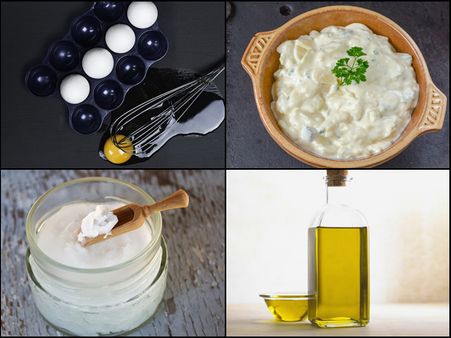 Egg, Mayonnaise, Coconut Oil And Castor Oil 