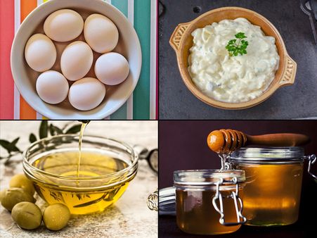 Egg, Mayonnaise, Olive Oil And Honey