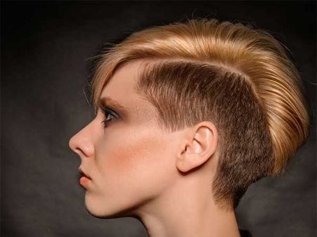 Sleek Parted Pixie