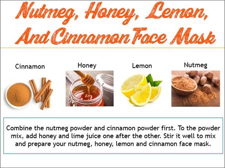 Nutmeg, Honey, Lemon, And Cinnamon Face Mask