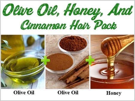 Olive Oil, Honey And Cinnamon Hair Pack
