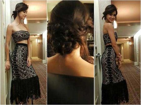 Disha Patani: Low Twisted Messy Bun With Stray Strands