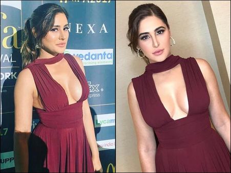 Nargis Fakhri: Side Swept Short Ponytail With Front Bangs