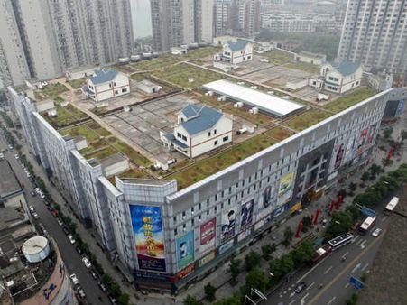 Houses On Top Of A Shopping Mall In Hunan, China
