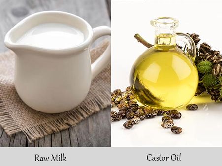 Castor Oil And Raw Milk