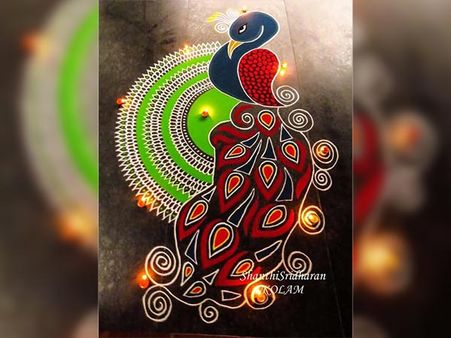 The Peacock Rangoli