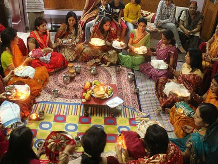 The Puja of Karwa Chauth