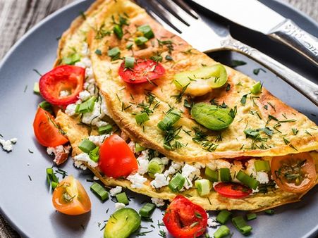 7. Vegetable With Omelet: