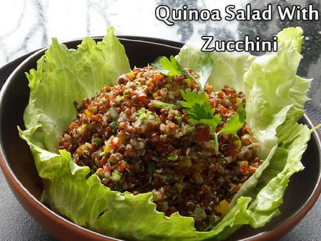 #1 Quinoa Salad with Zucchini Hummus