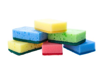 6. Not Replacing Kitchen Sponges:
