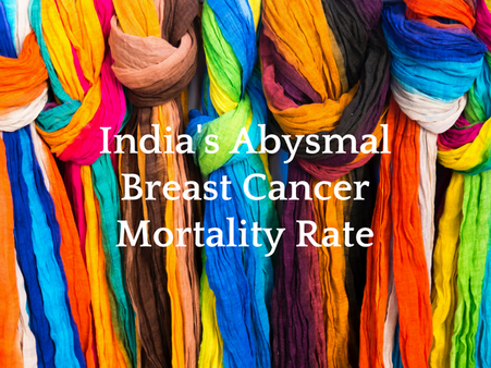 Ria: If we look at the statistics from the WHO report of 2012, there were 144,937 new breast cancer diagnoses in India in the year 2012. That is not as big as the 187,213 diagnosed in China or the 232,714 diagnosed in USA. Nevertheless, the mortality rate in India (because of breast cancer) was almost 50%, while both China and USA had a far lower mortality rate (1 out of 4 and 1 out of 6 patients, respectively). What is the reason behind this dismal figure? Ria: If we look at the statistics from the WHO report of 2012, there were 144,937 new breast cancer diagnoses in India in the year 2012. That is not as big as the 187,213 diagnosed in China or the 232,714 diagnosed in USA. Nevertheless, the mortality rate in India (because of breast cancer) was almost 50%, while both China and USA had a far lower mortality rate (1 out of 4 and 1 out of 6 patients, respectively). What is the reason behind this dismal figure?