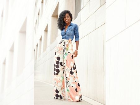 Chambray Shirt With Palazzo Chambray Shirt With Palazzo