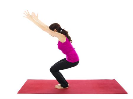 4. Chair Pose (Utkatasana):
