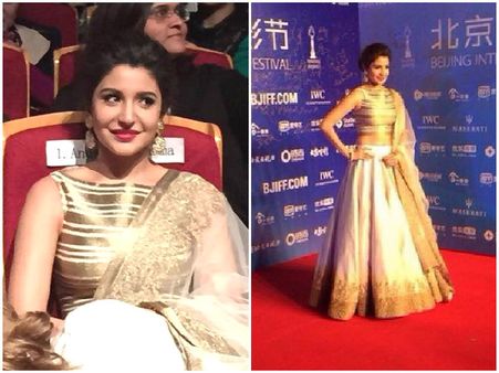 In A Traditional Ivory Lehenga