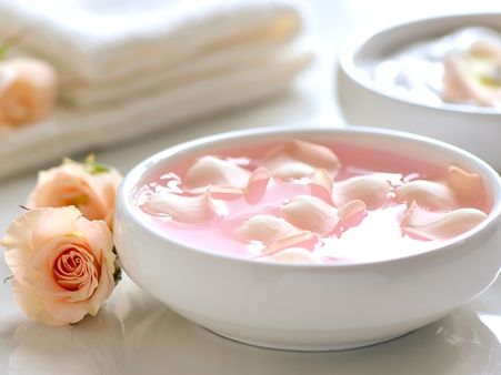 1. Rice Water With Rose Water