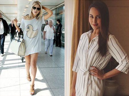 Shirt Dresses With Sneakers; A Perfect OOTD Solution For 'Cool-to-go” Dress 