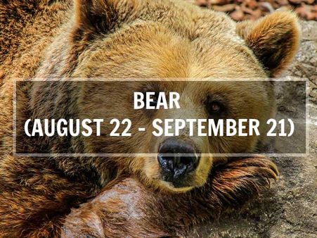Bear (August 22–September 21; Virgo)