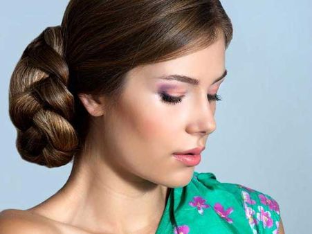 3. Braided Pony tail-Bun