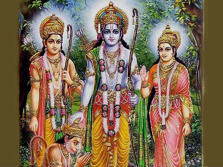 Guru Vishwamitra And Ram And Lakshman
