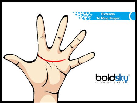 If The Head Line Is A Long Line Extending To The Base Of Your Ring Finger:
