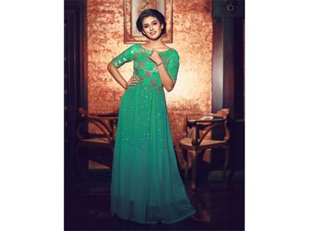 Priya's Sparkling Green Anarkali
