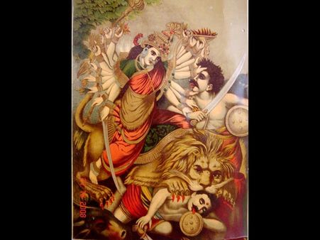 Dhumralochan Confronted The Goddess Dhumralochan Confronted The Goddess