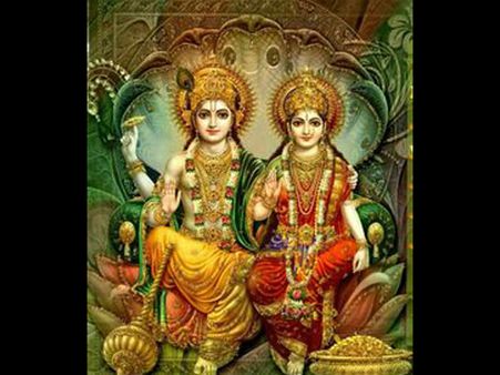 Puja Of Lord Vishnu And Goddess Lakshmi
