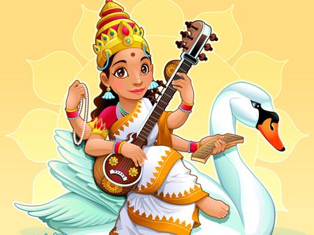 The Birth Of Goddess Saraswati