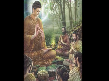 Lord Buddha Meets The Large Crowd 