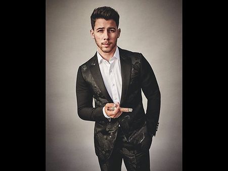 Nick Jonas In A Black Suit