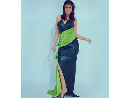 Kareena Kapoor Khan In A Black-Green Dramatic Dress