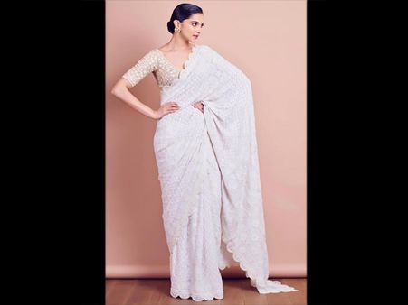 Deepika Padukone’s Chikankari Sari