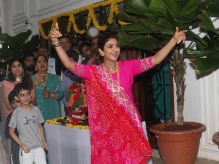 Shilpa Shetty Kundra’s Pink Patiala Set