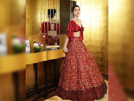 Warina Hussain’s Crop Top And Embroidered Skirt