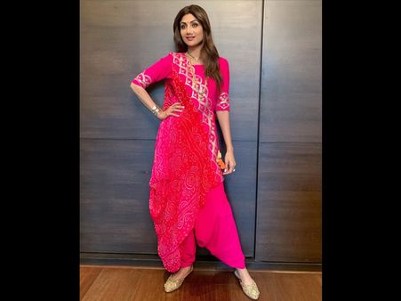 Shilpa Shetty Kundra’s Double Shade Dupatta