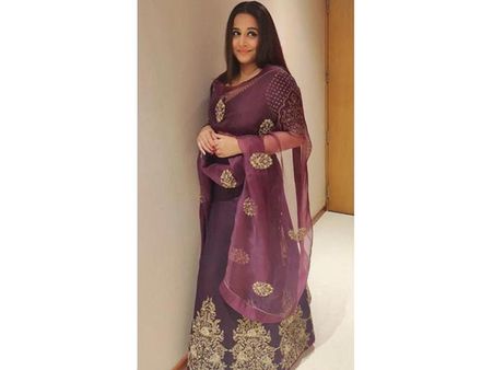 Vidya Balan’s Dark Shade Lehenga