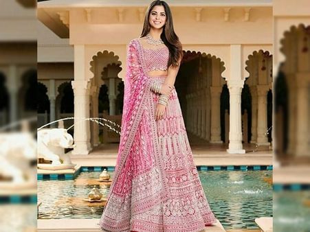 Isha Ambani In A Pink Lehenga