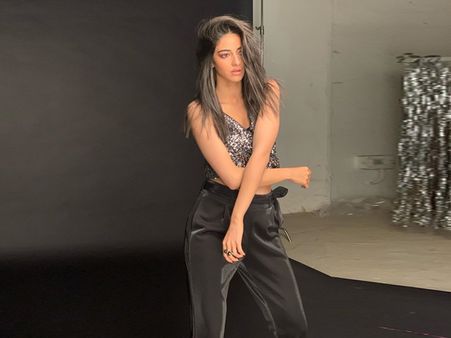 Ananya Panday In Sequin Top And Pants