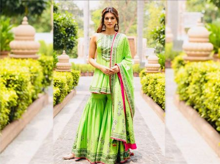 Kriti Sanon’s Light Green Sharara Set
