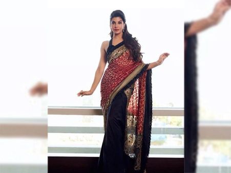 Jacqueline Fernandez In A Banarasi Sari